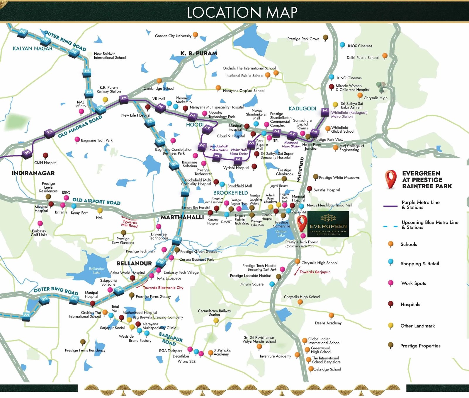 Prestige Evergreen Location Map